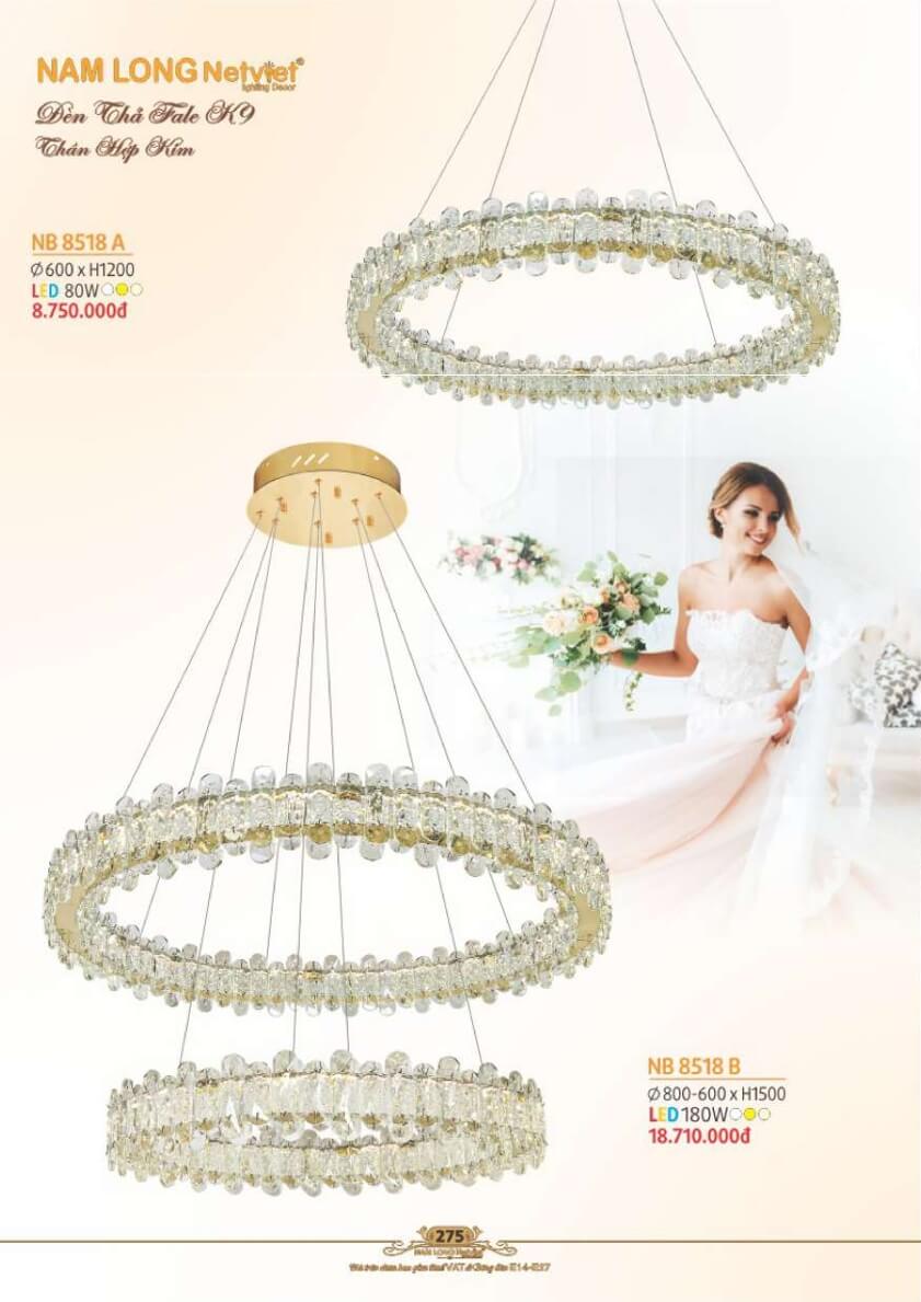 Đèn thả Nam Long Netviet NB 8518A, NB 8518B