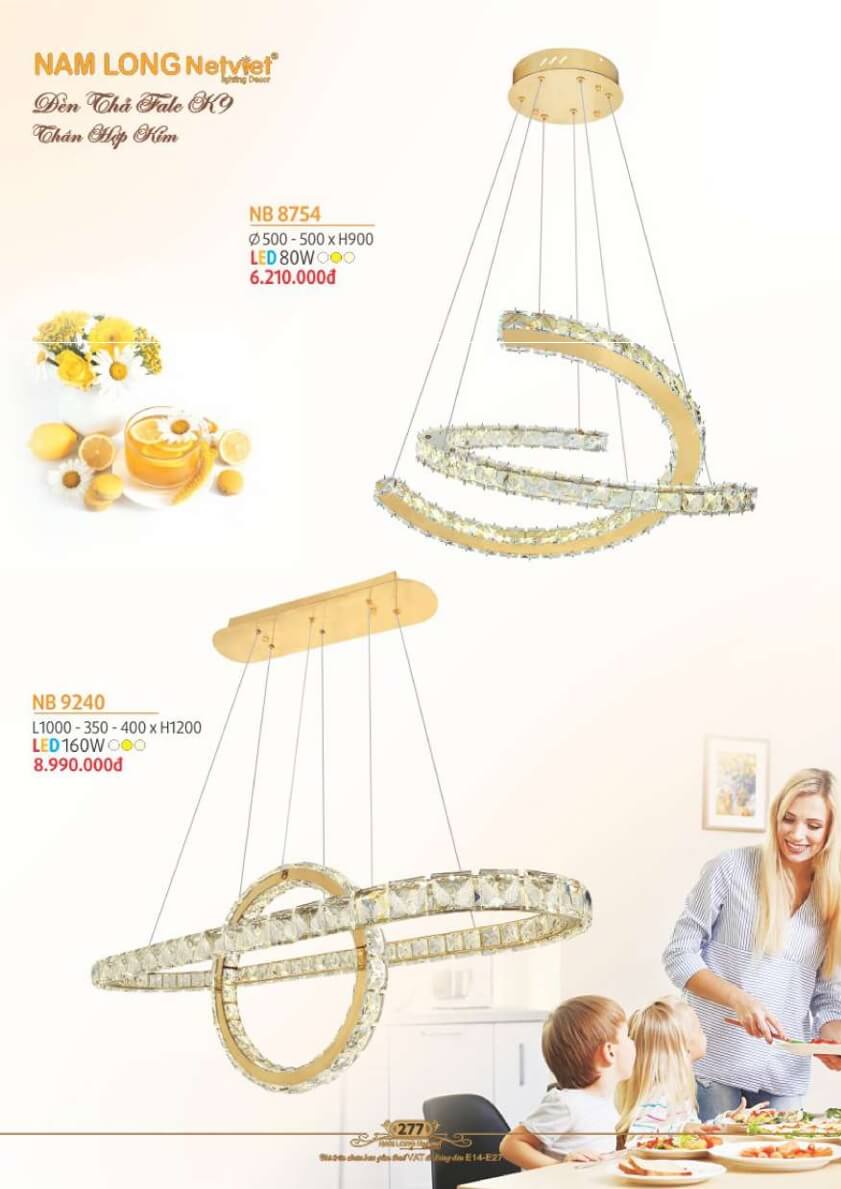 Đèn thả Nam Long Netviet NB 8754, NB 9240