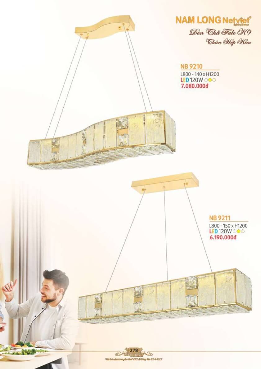 Đèn thả Nam Long Netviet NB 9210, NB 9211