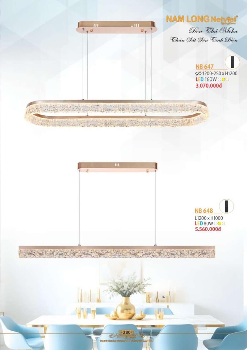 Đèn thả Nam Long Netviet NB 647, NB 648