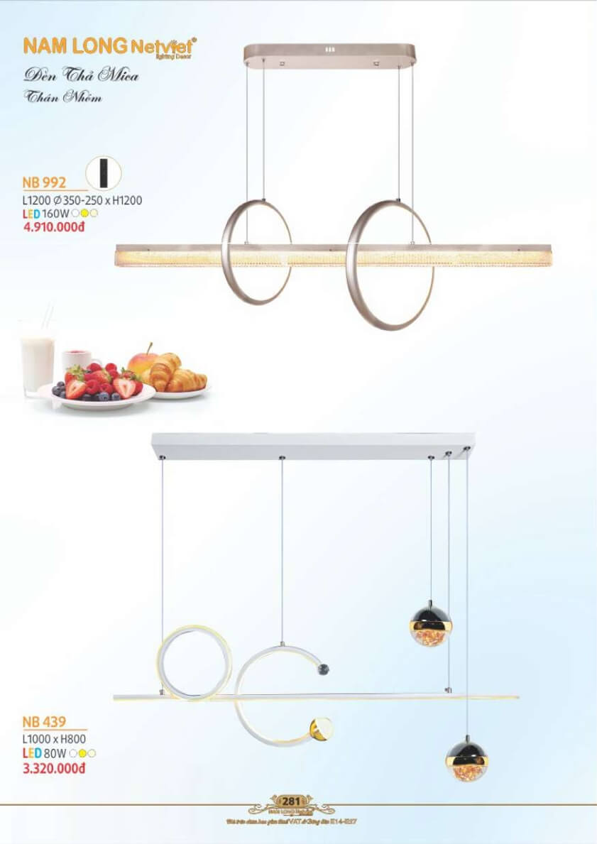 Đèn thả Nam Long Netviet NB 992, NB 439