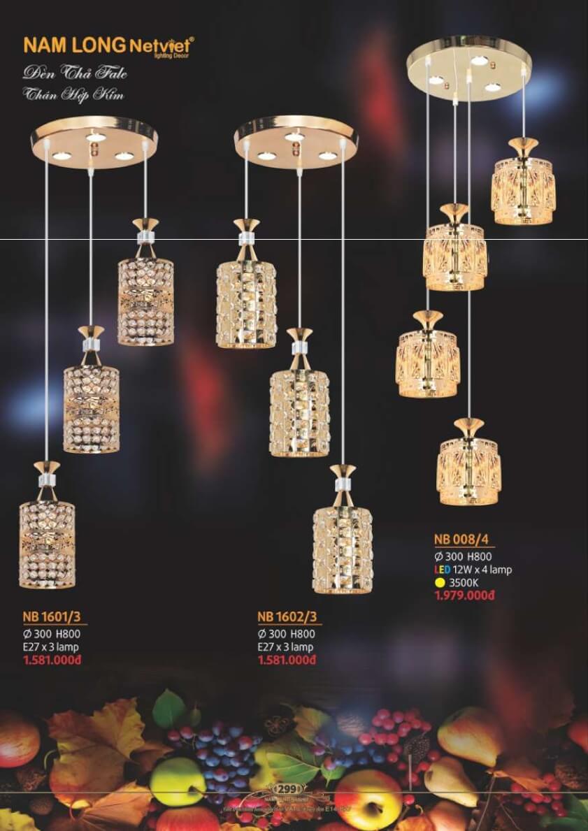 Đèn thả Nam Long Netviet NB 1601/3, NB 1602/3, NB 008/4