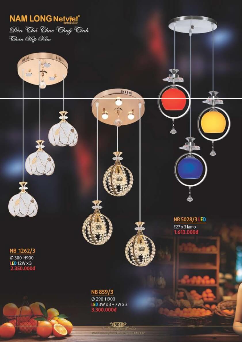 Đèn thả Nam Long Netviet NB 1262/3, NB 859/3, NB 5028/3