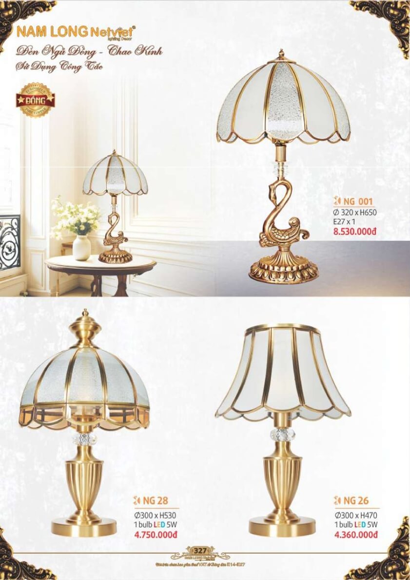 Đèn ngủ Nam Long Netviet NG 001, NG 28, NG 26