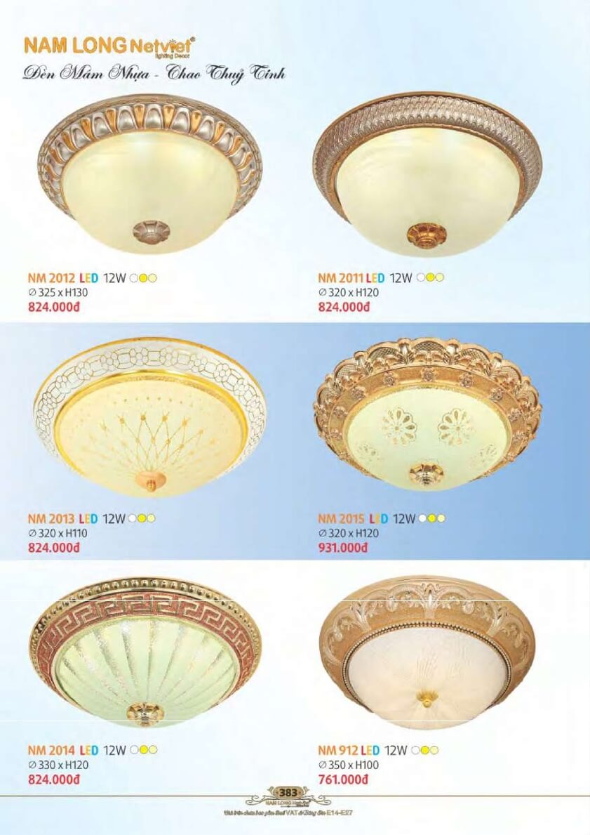 Đèn mâm Nam Long Netviet NM 2012, NM 2011, NM 2013, NM 2015, NM 2014, NM 912
