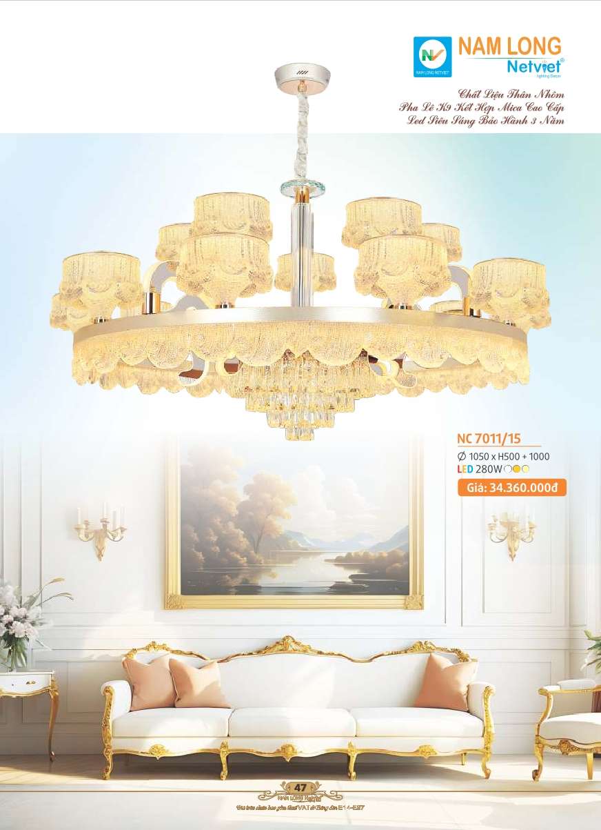 Đèn chùm Nam Long Netviet NC 7011/15