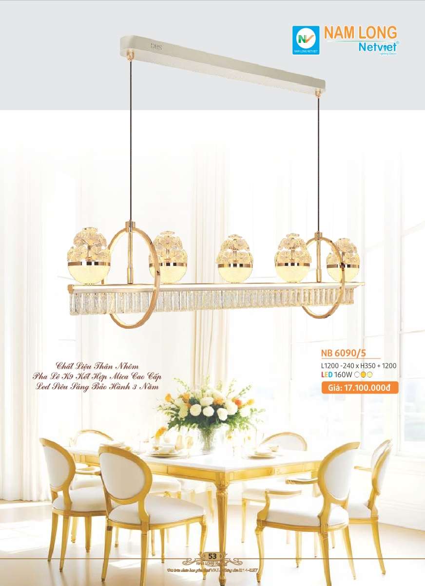Đèn thả Nam Long Netviet NB 6090/5