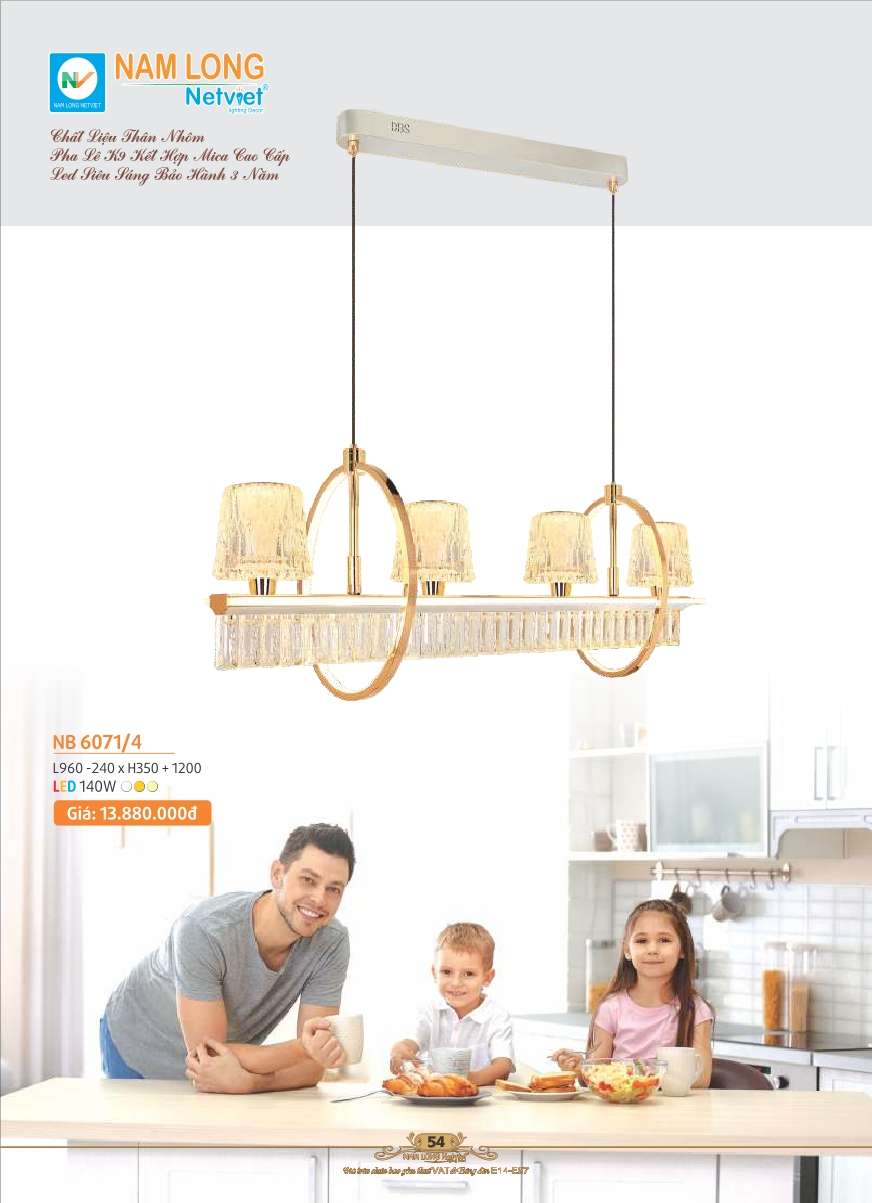 Đèn thả Nam Long Netviet NB 6071/4