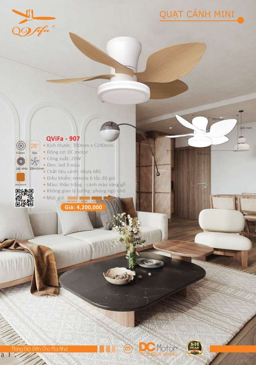 Quạt trần QViFa - 907