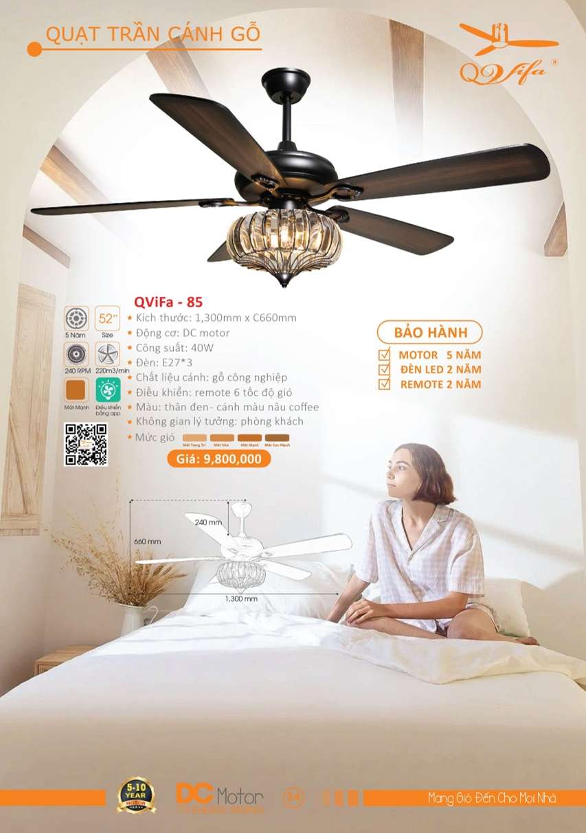 Quạt trần QViFa - 85