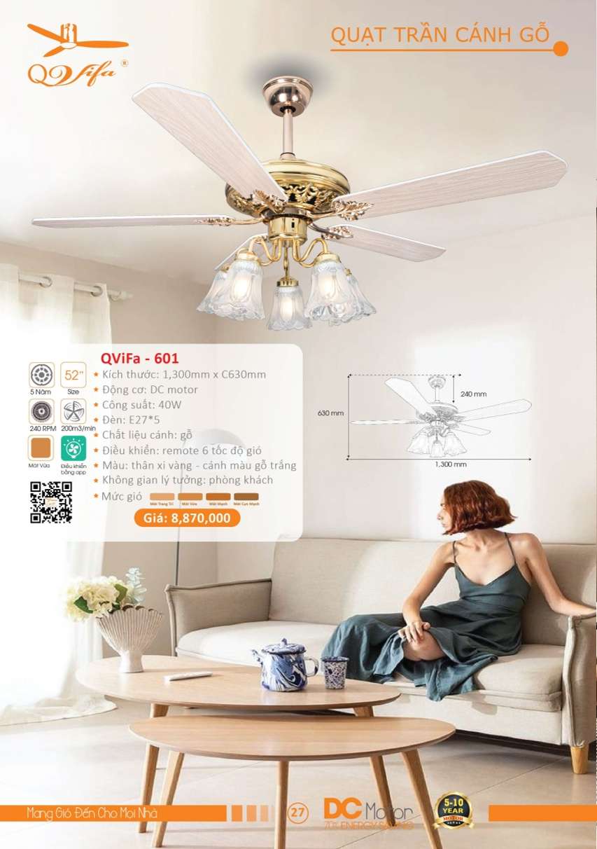 Quạt trần QViFa - 601