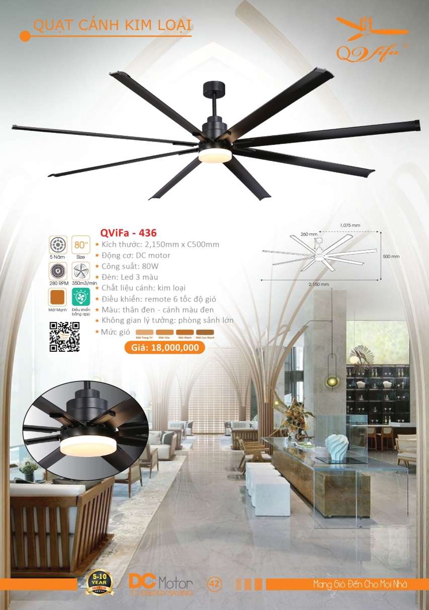 Quạt trần QViFa - 436
