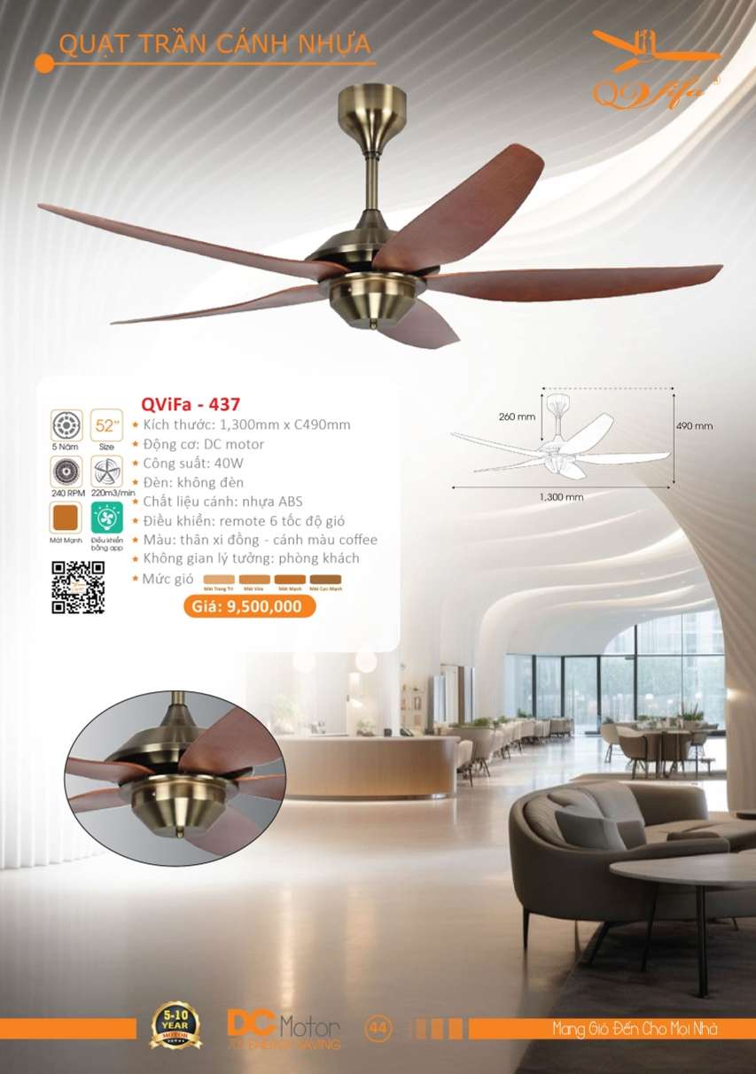 Quạt trần QViFa - 437