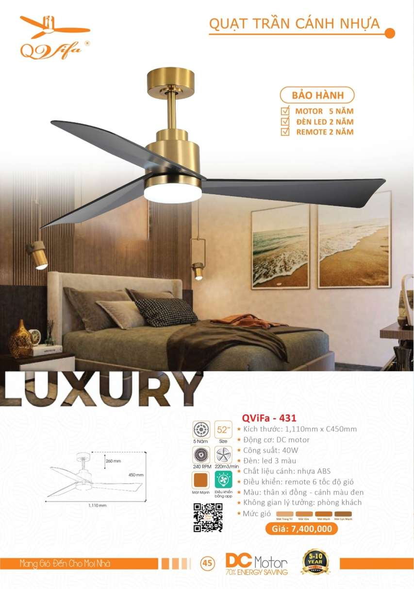 Quạt trần QViFa - 431