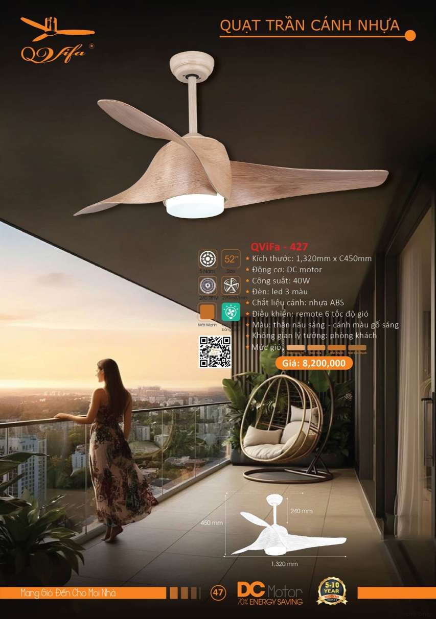 Quạt trần QViFa - 427