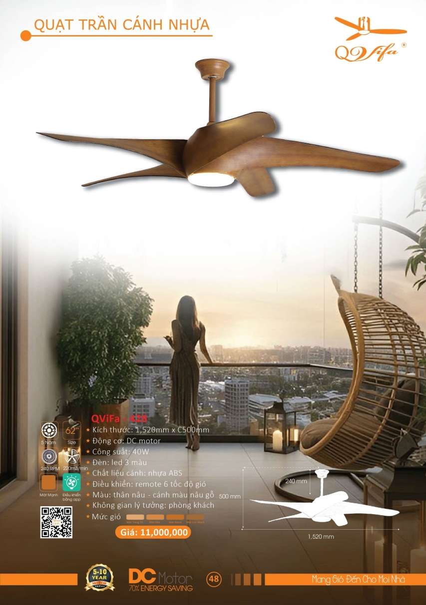 Quạt trần QViFa - 428