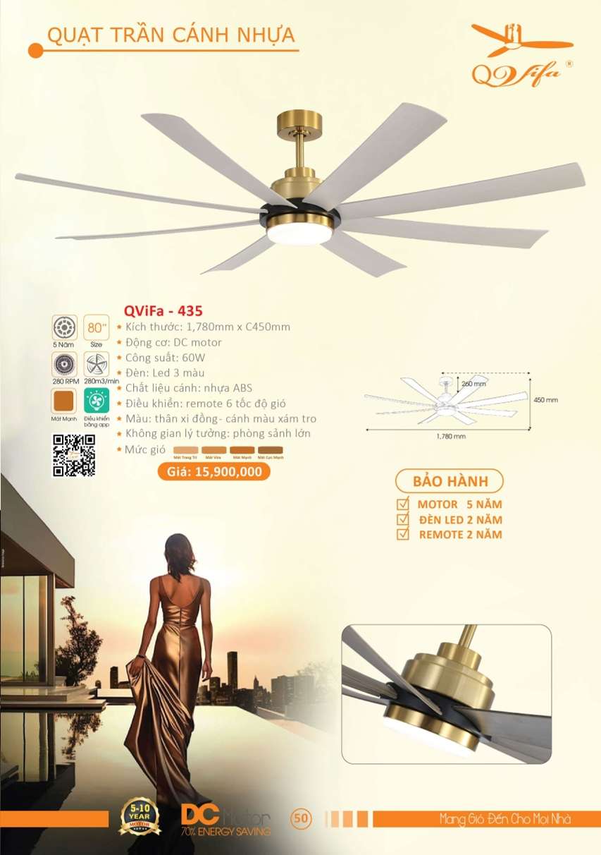 Quạt trần QViFa - 435