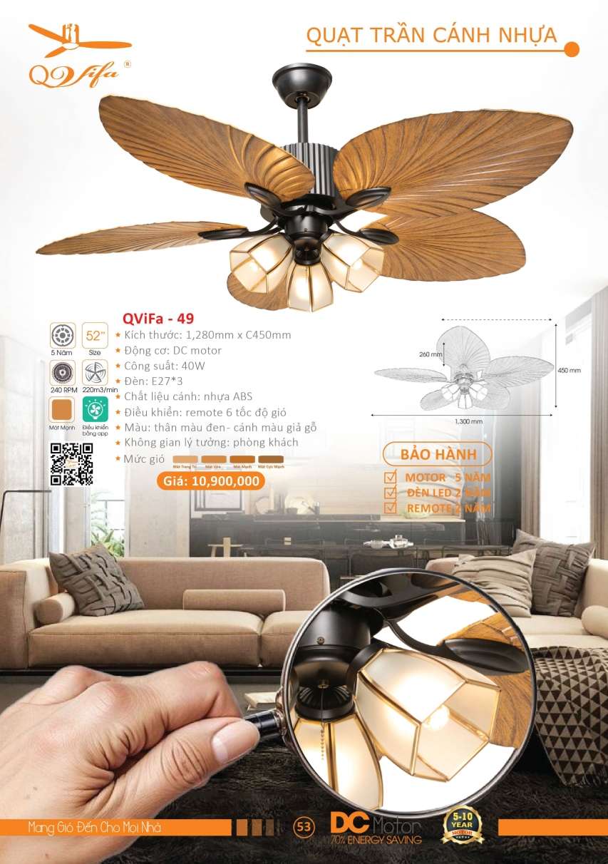 Quạt trần QViFa - 49