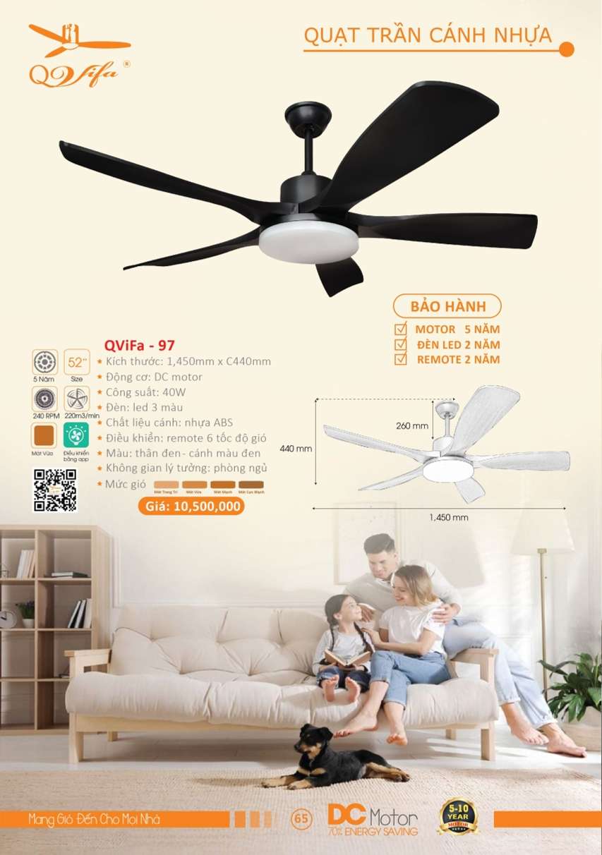 Quạt trần QViFa - 97