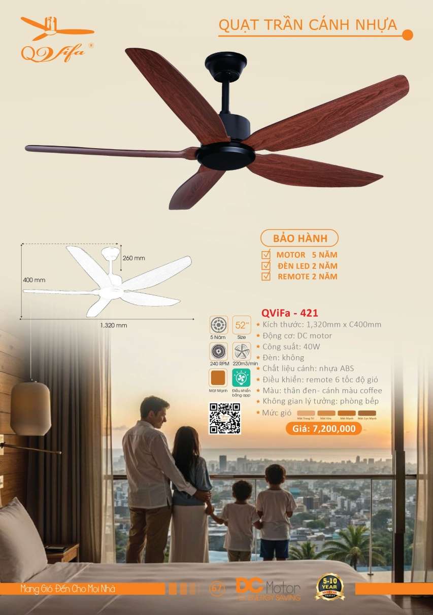 Quạt trần QViFa - 421