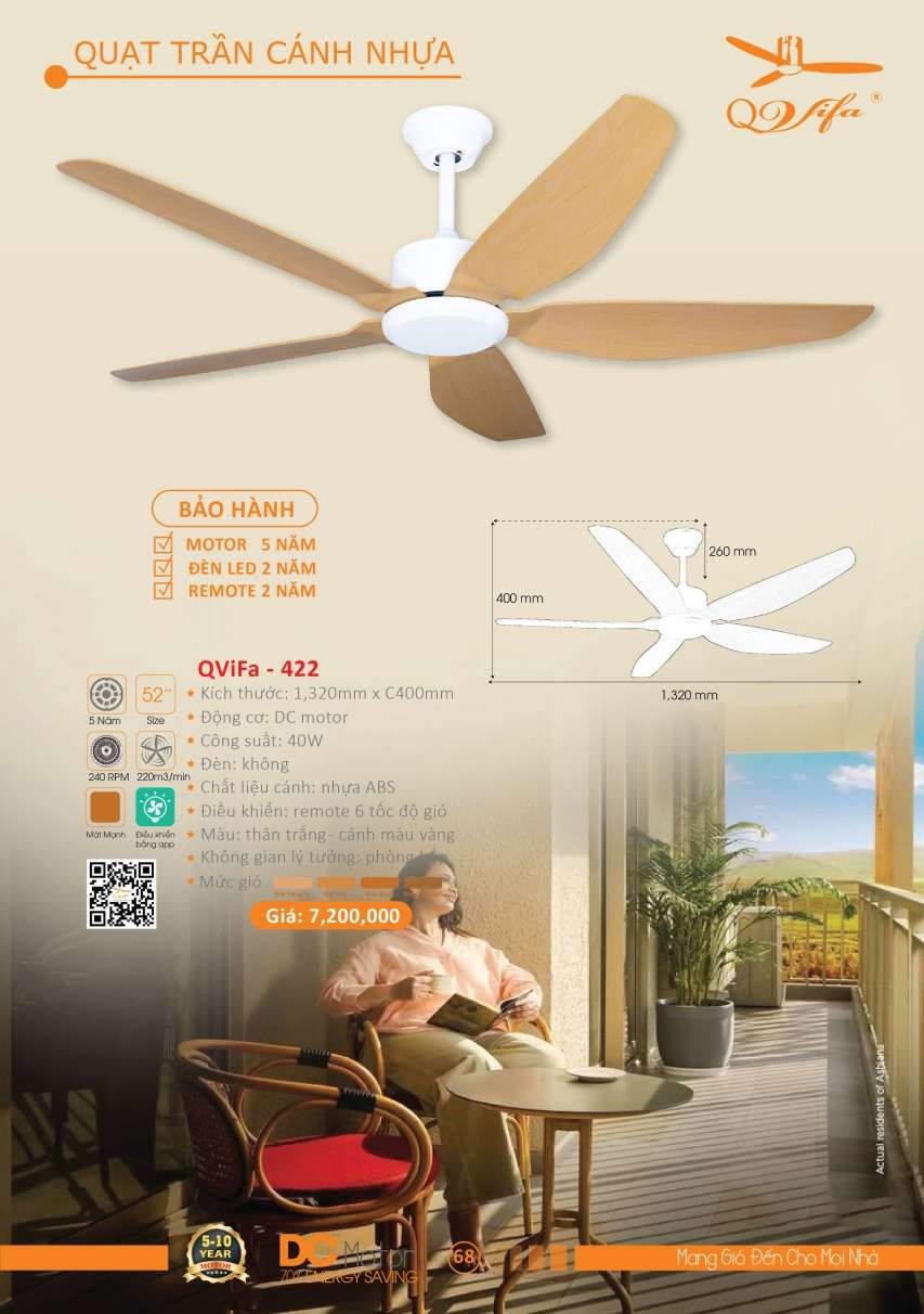 Quạt trần QViFa - 422