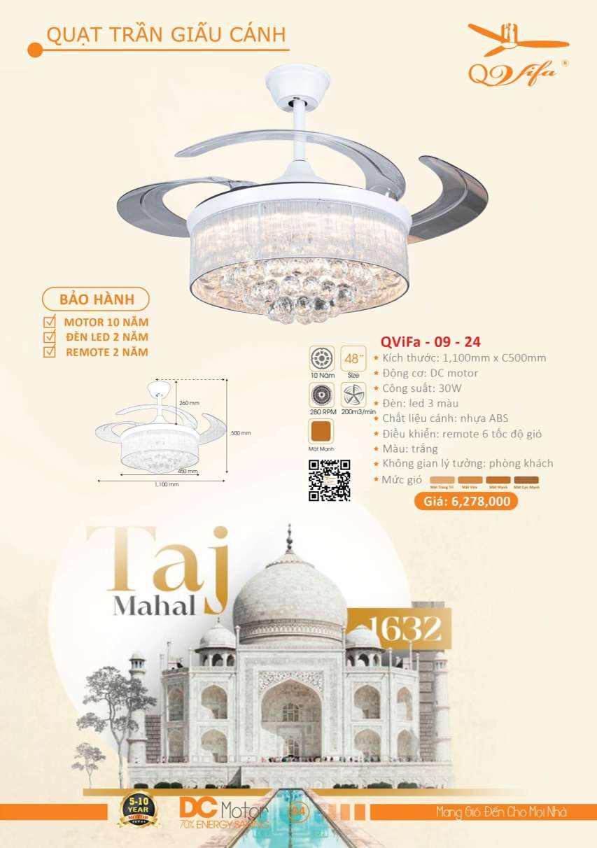 Quạt trần QViFa - 09 - 24