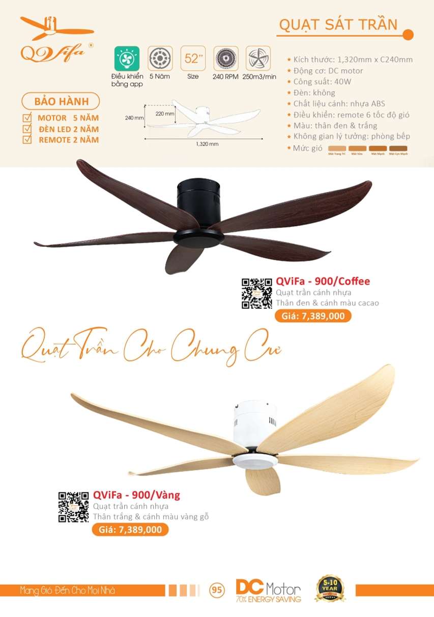 Quạt trần QViFa - 900