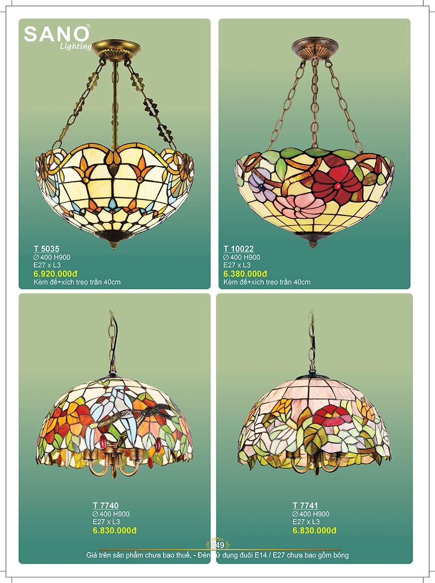 Đèn thả Sano Lighting T 5035, T 10022, T 7740, T 7741