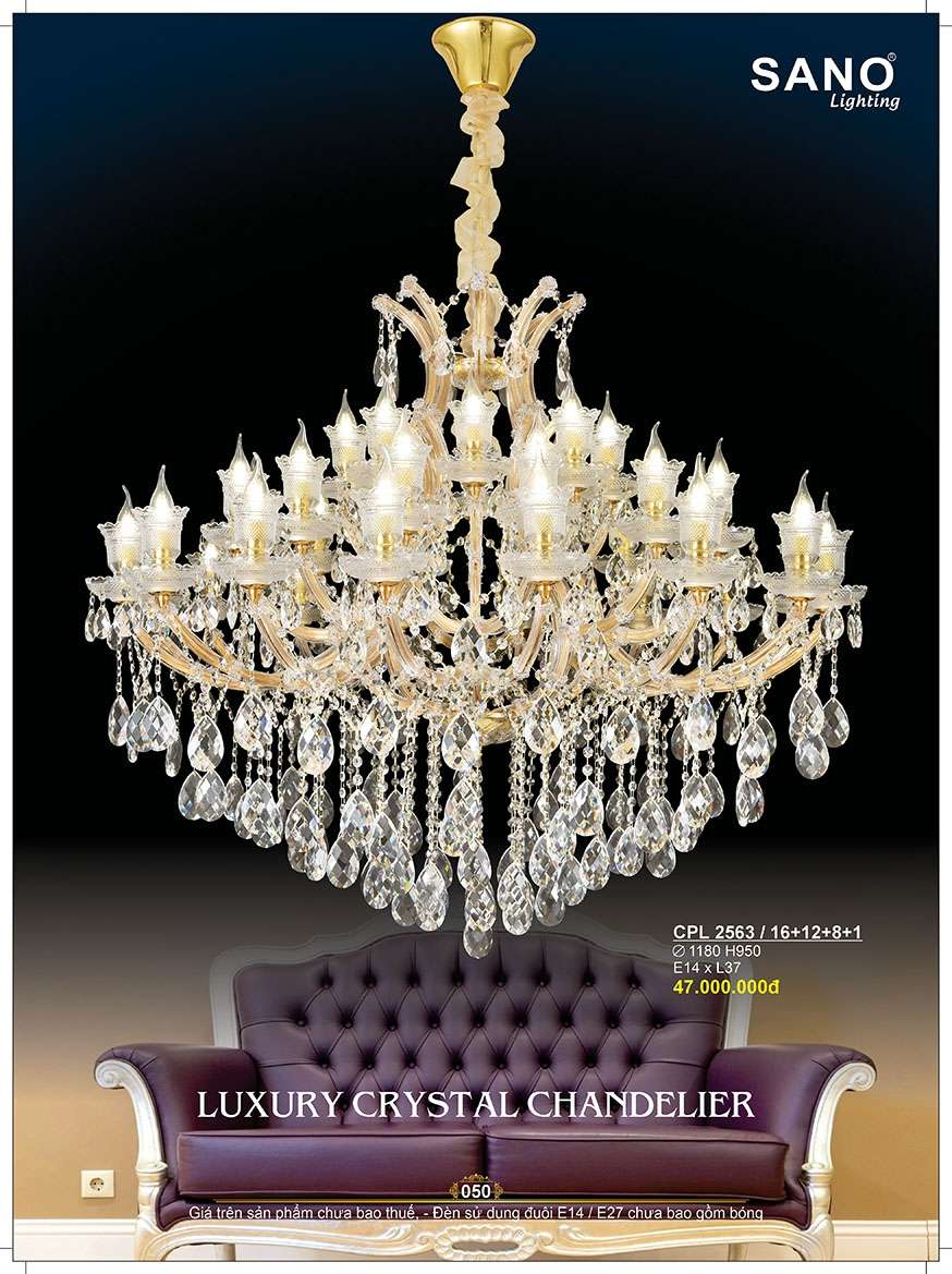 Đèn chùm pha lê Sano Lighting CPL 2563/16+12+8+1