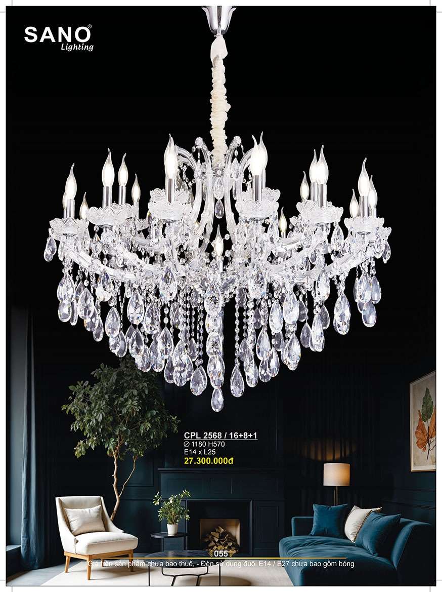 Đèn chùm pha lê Sano Lighting CPL 2568/16+8+1