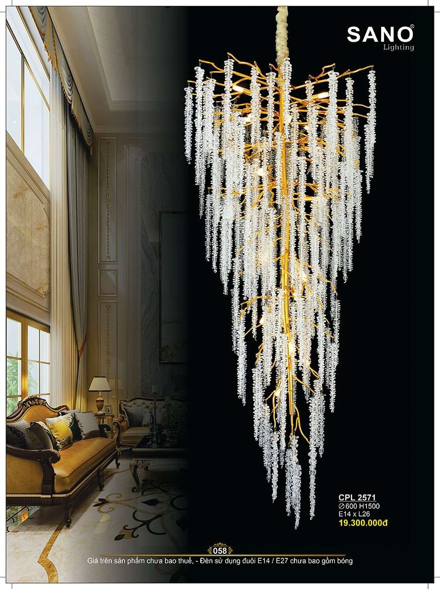 Đèn chùm pha lê Sano Lighting CPL 2571