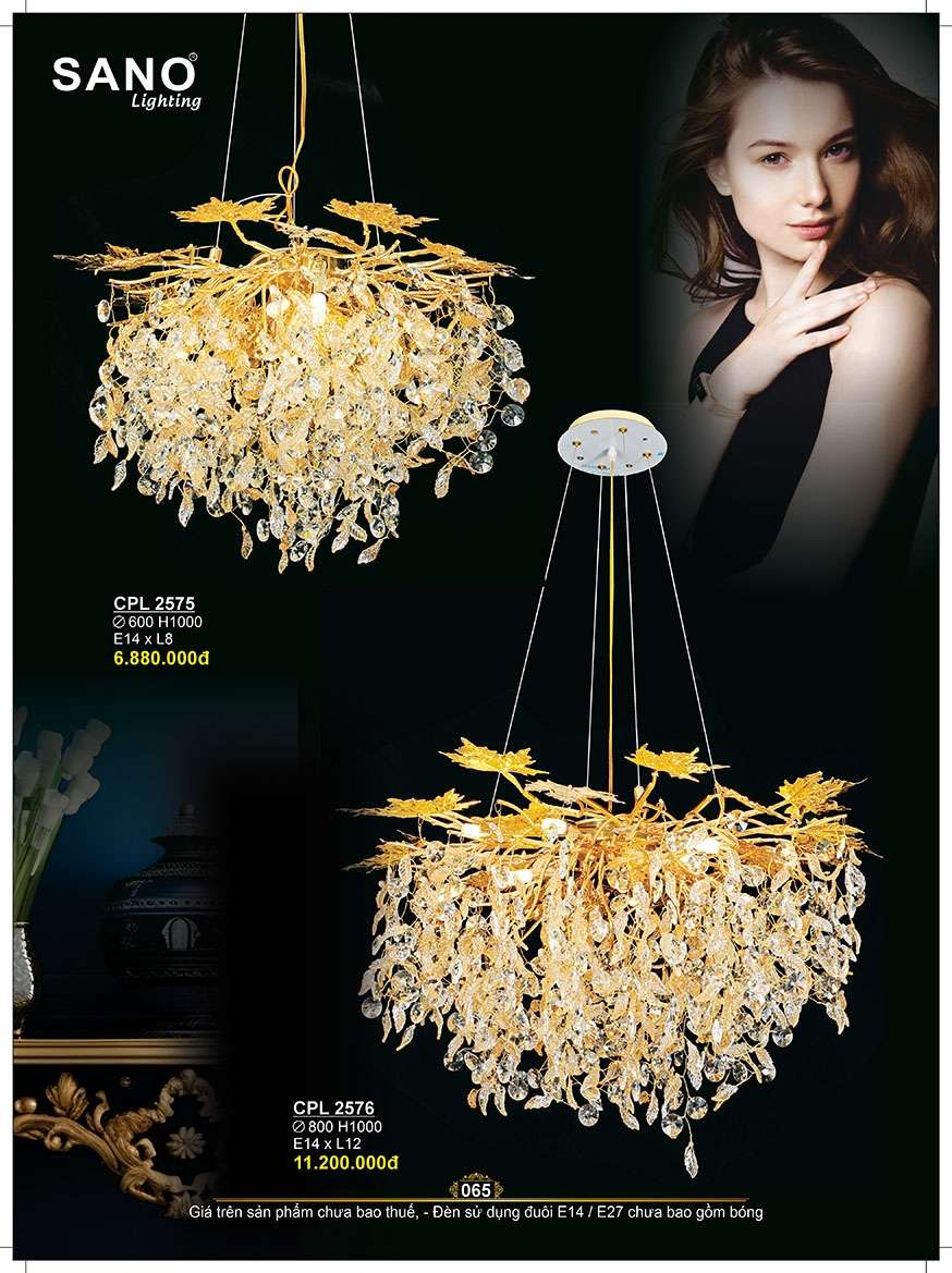 Đèn chùm pha lê Sano Lighting CPL 2575, CPL 2576