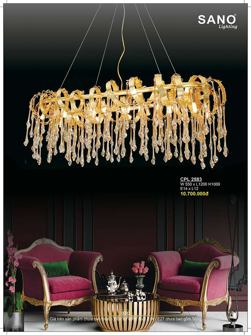 Đèn chùm pha lê Sano Lighting CPL 2583