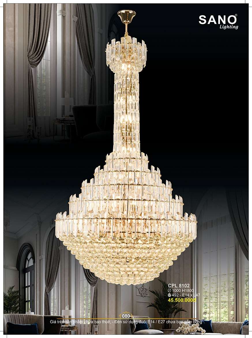Đèn chùm pha lê Sano Lighting CPL 8102