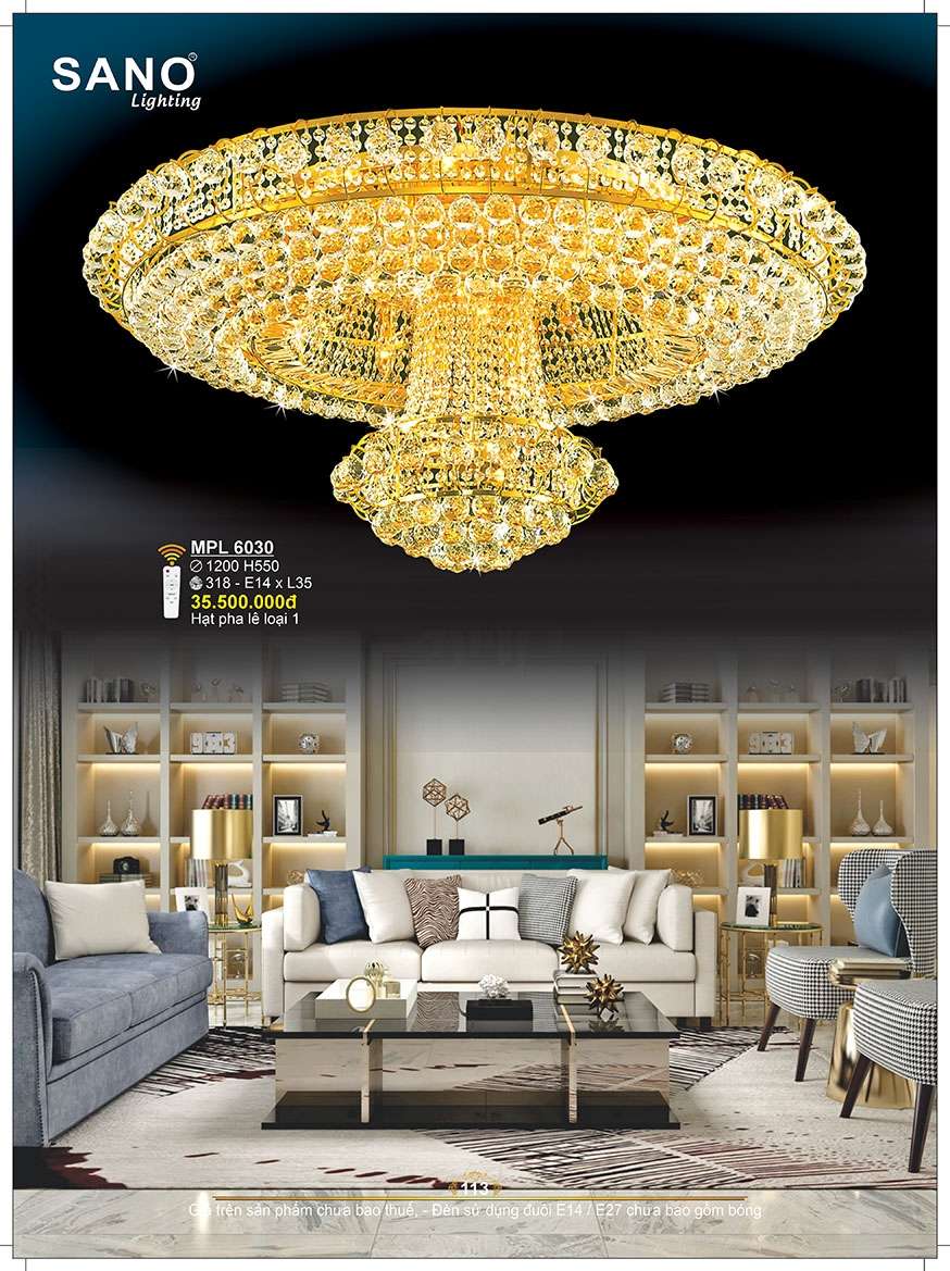 Đèn mâm pha lê Sano Lighting MPL 6030
