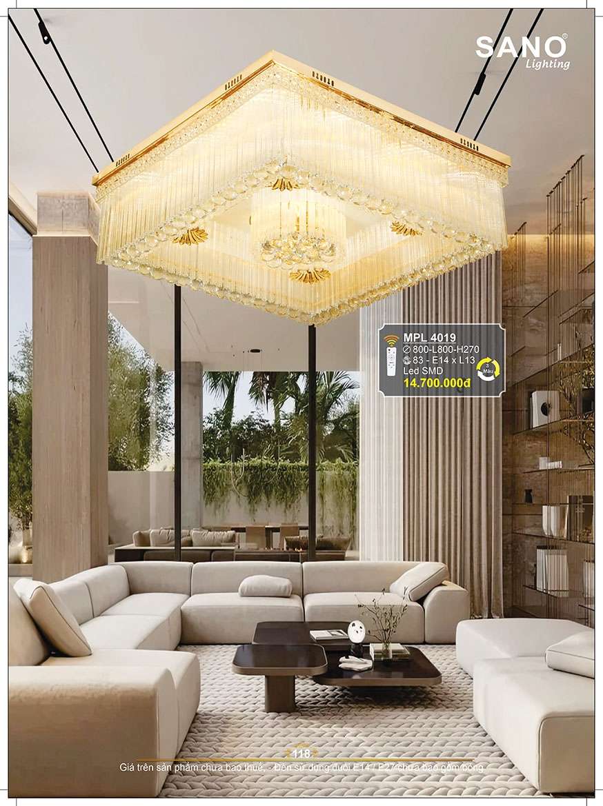 Đèn mâm pha lê Sano Lighting MPL 4019
