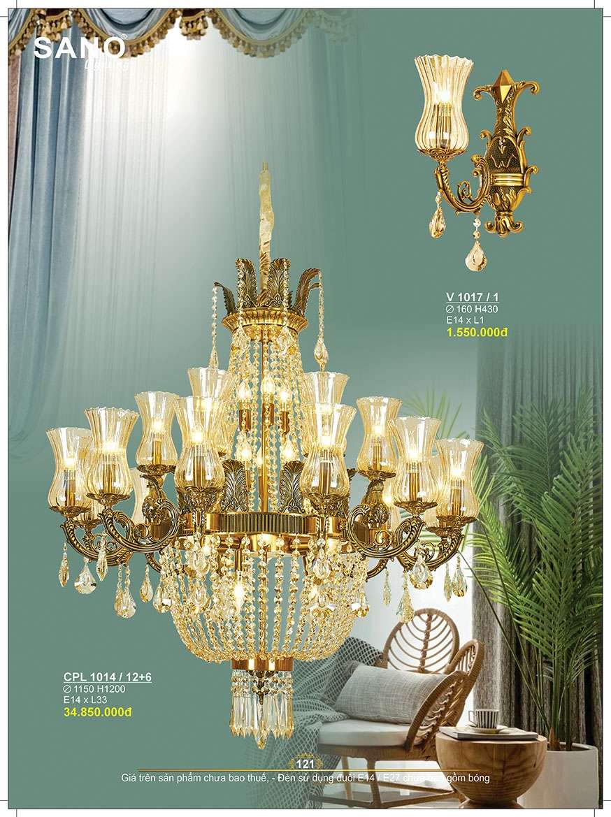 Đèn chùm Sano Lighting CPL 1014/12+6, V 1017/1