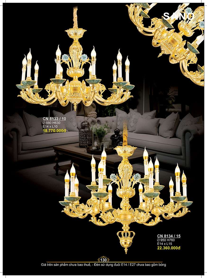 Đèn chùm Sano Lighting CN 8133/10, CN 8134/15