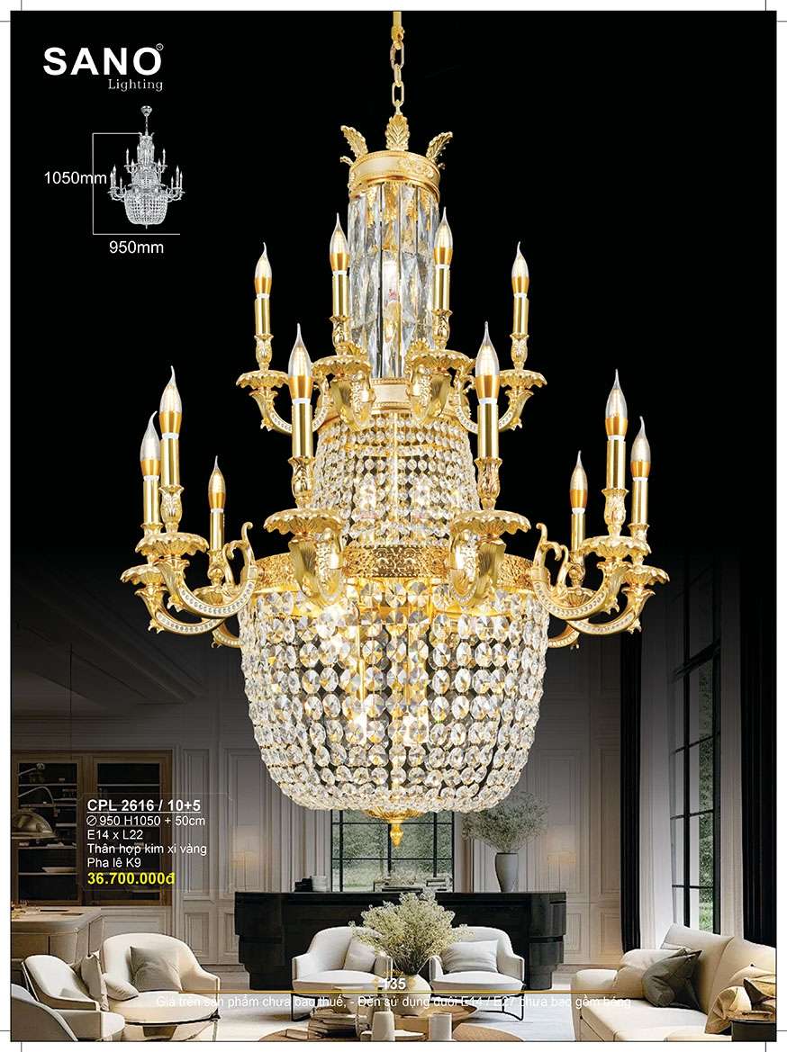 Đèn chùm Sano Lighting CPL 2616/10+5