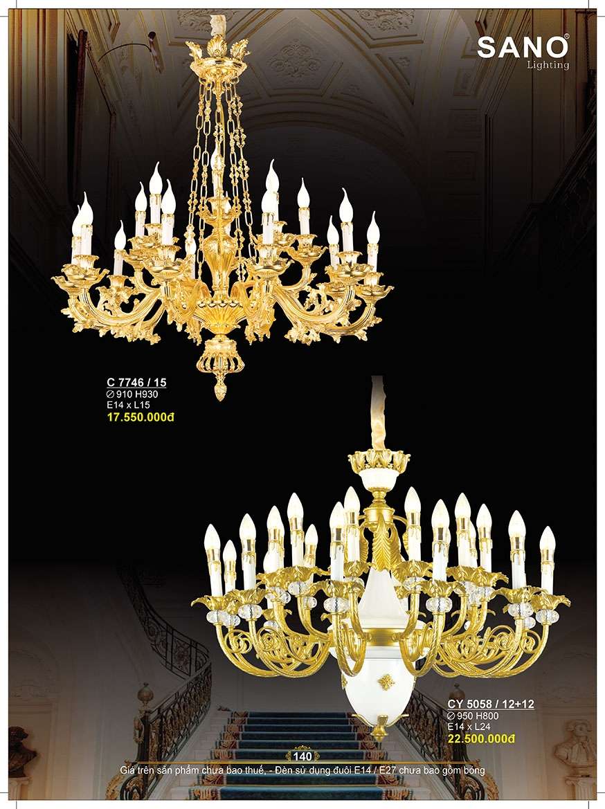Đèn chùm Sano Lighting C 7746/15, CY 5058/12+12