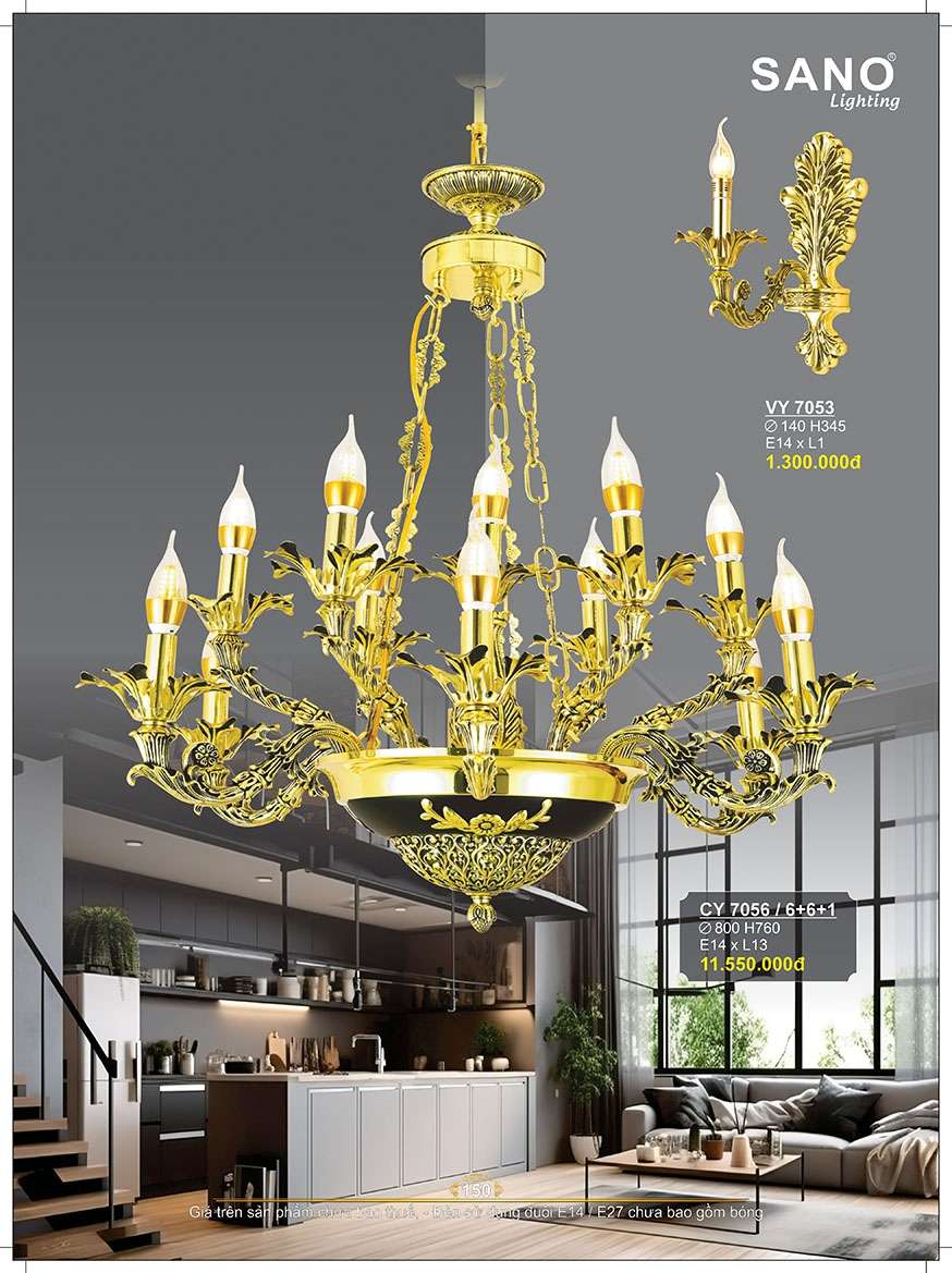Đèn chùm Sano Lighting CY 7056/6+6+1, VY 7053