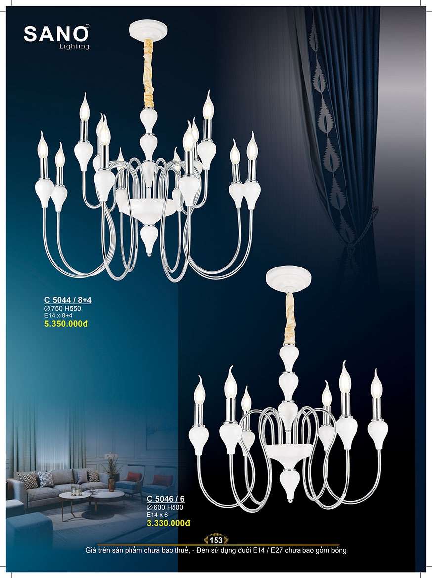 Đèn chùm Sano Lighting C 5046/6, C 5044/8+4