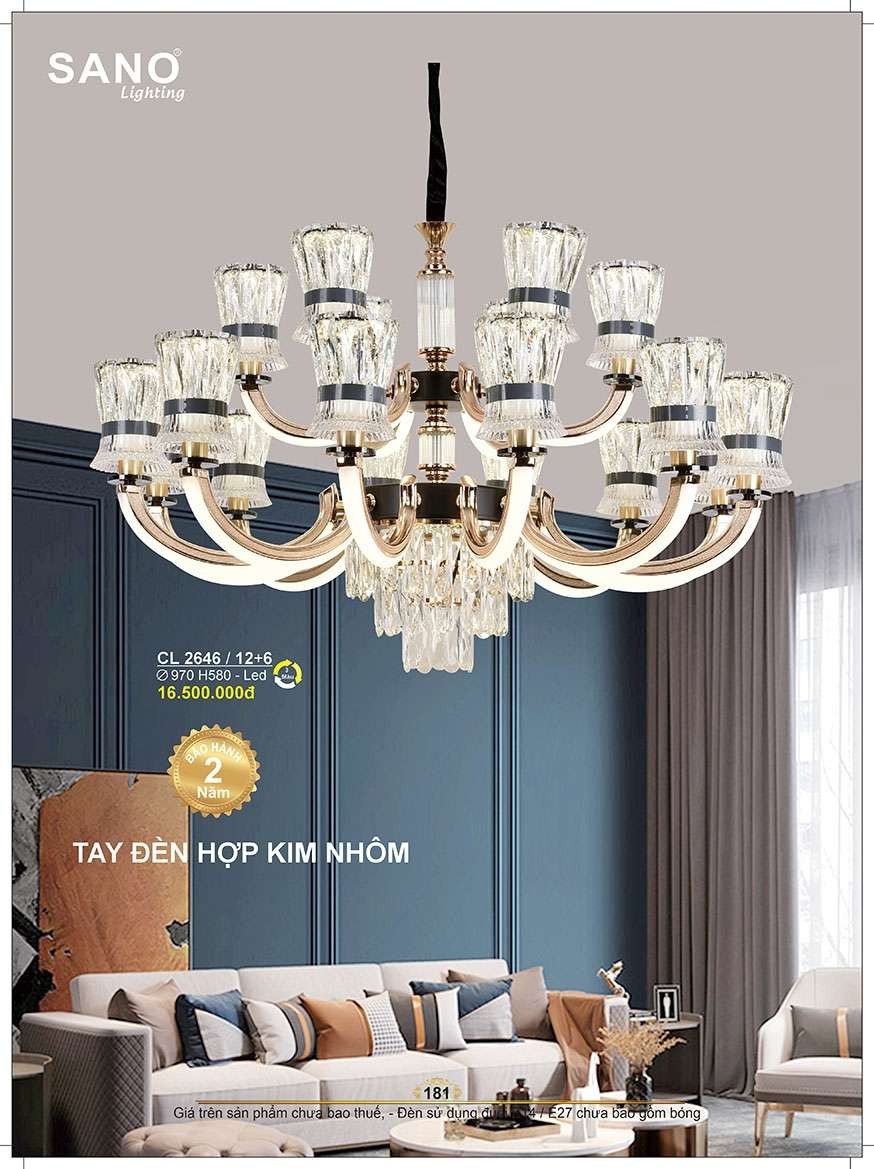 Đèn chùm Sano Lighting CL 2646/12+6