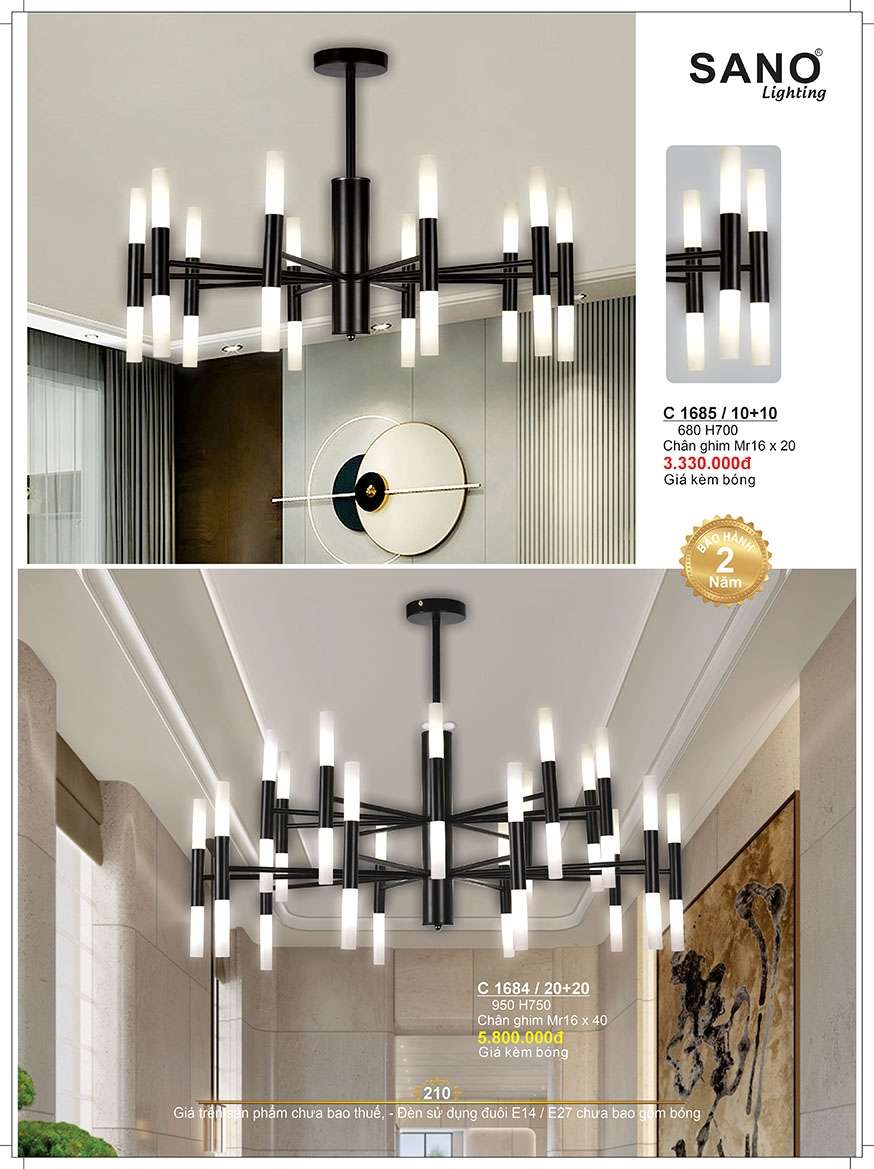 Đèn chùm Sano Lighting C 1685/10+10, C 1684/20+20
