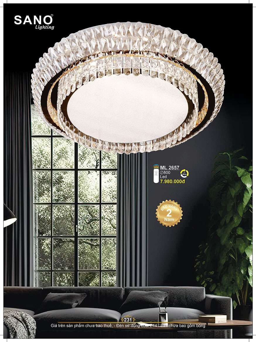 Đèn mâm pha lê Sano Lighting ML 2657