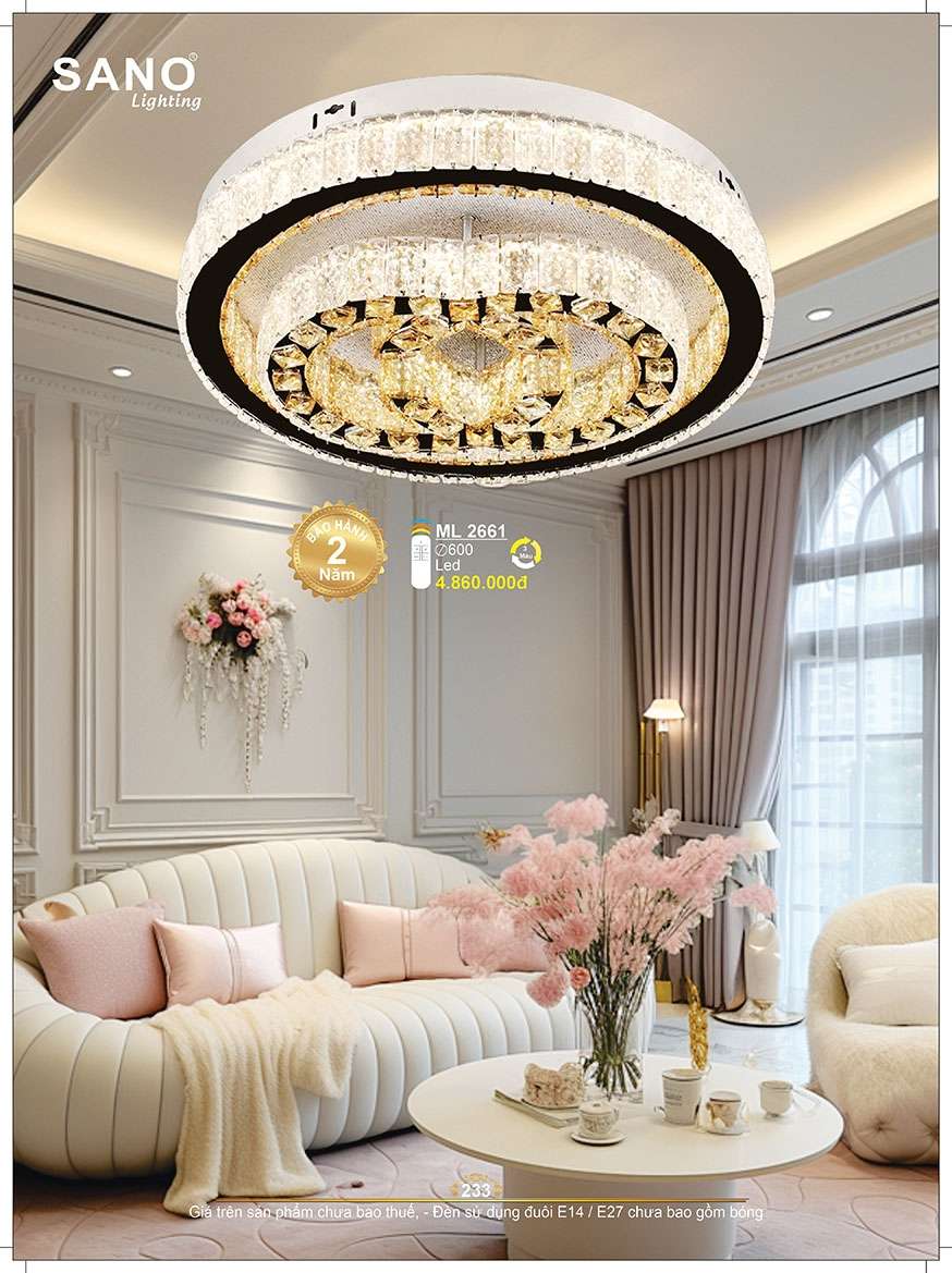 Đèn mâm pha lê Sano Lighting ML 2661