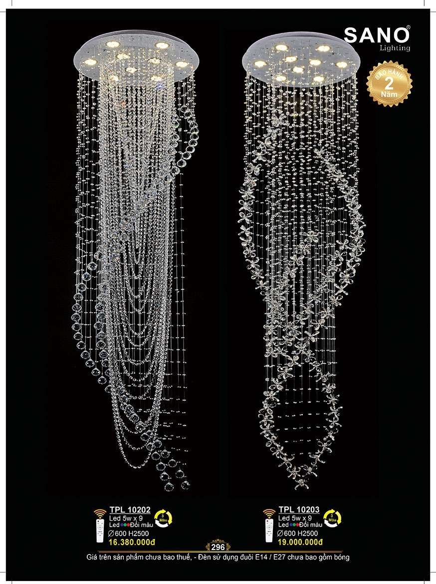 Đèn thả Sano Lighting TPL 10202, TPL 10203