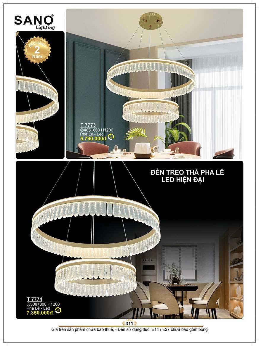 Đèn thả Sano Lighting T 7773, T 7774
