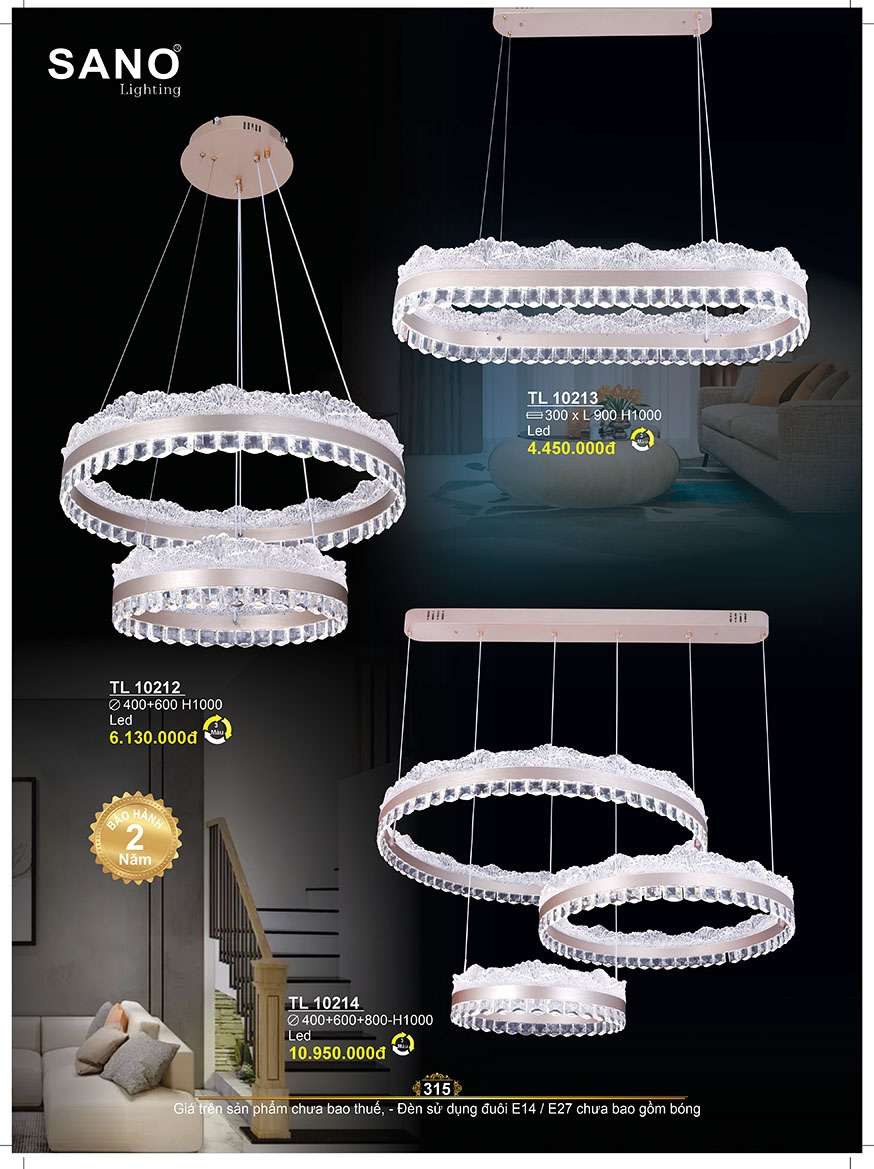 Đèn thả Sano Lighting TL 10212, TL 10213, TL 10214