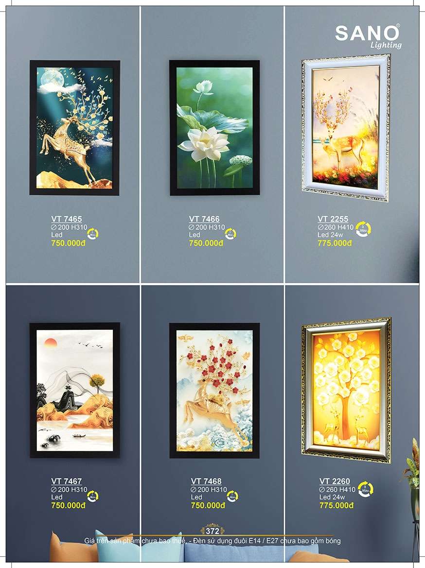 Đèn tường Sano Lighting VT 7465, VT 7466, VT 2255, VT 7467, VT 7468, VT 2260